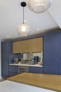 Modernist, British made handle-less kitchen
