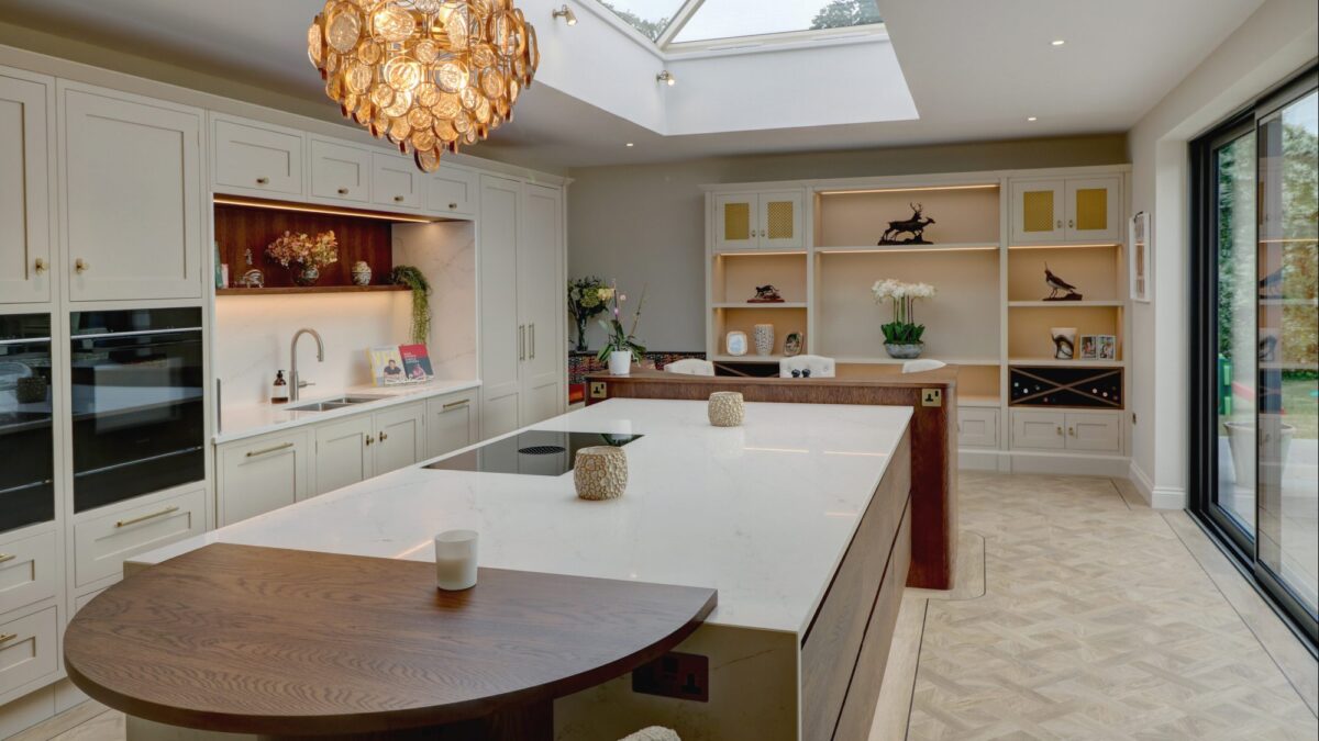 handmade Kitchen Media Wall