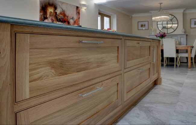 Hand crafter oak kitchen island