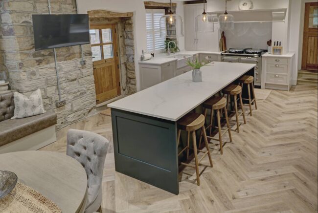 Aga cooker in handmade kitchen