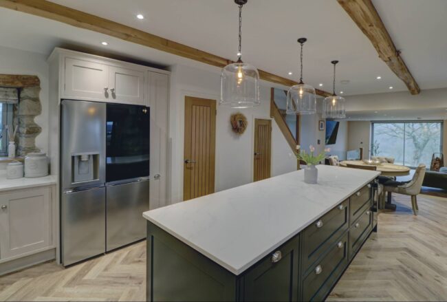 large shaker kitchen island