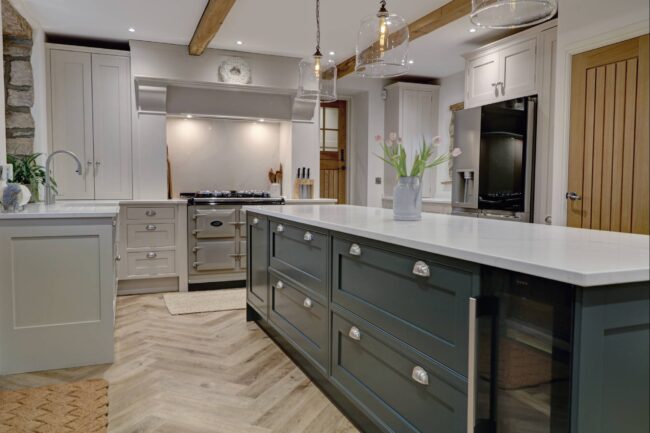 shaker style bespoke kitchen island