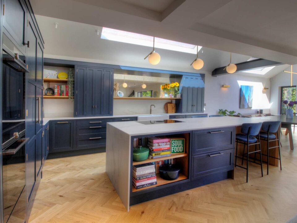 Blue bespoke Kitchen_Sheffield
